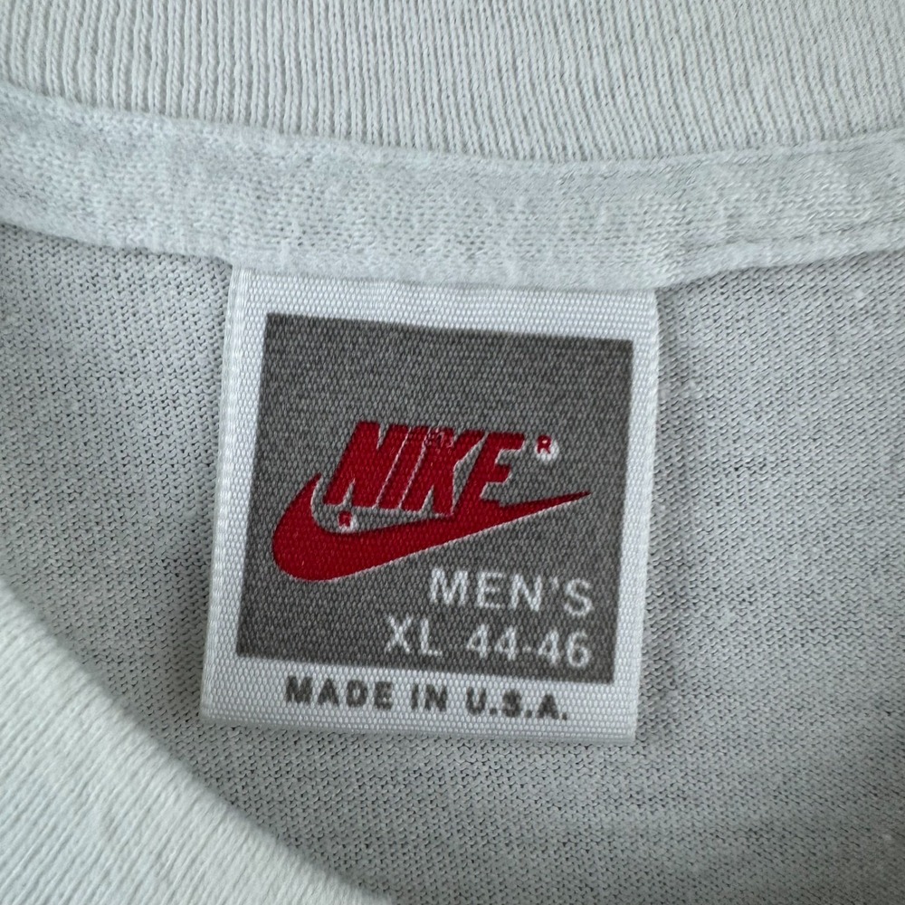 Vintage Nike T Shirt Mens XL White Single Stitch 90s Double Made in USA - Picture 4 of 15